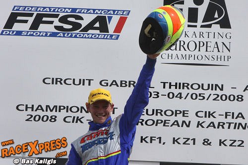 Bas Lammers winnaar race 2 in KZ1